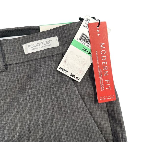 Perry Ellis Portfolio Modern Fit Non Iron Pants Size 34x34 $85 - Picture 4 of 6